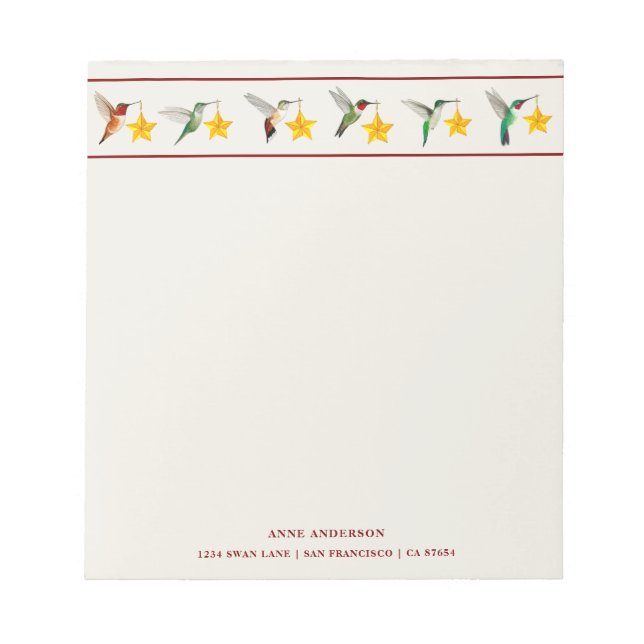 Gewohnter Urlaub Hummingvögel Notizblock (Vorderseite)