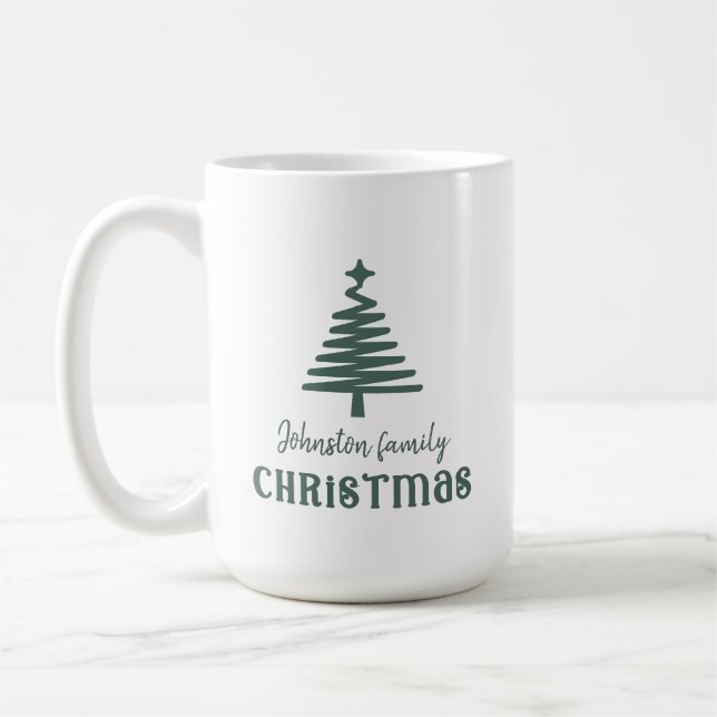 Gewohnter Weihnachtsbaum, grün Kaffeetasse (Links)