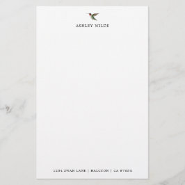 Gewohnter Weißer Ruby-throated Hummingbird Briefpapier