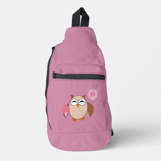 Gewohntes Alter Geburtstagskugel Crossbody Bag (Vorderseite)