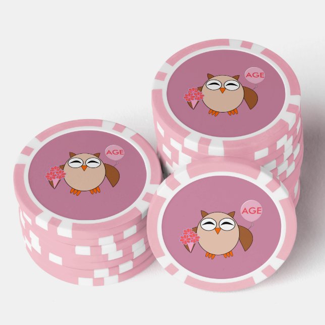 Gewohntes Alter Geburtstagskugel Pokerchips (Stapel)