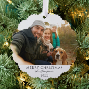 Gewohntes familiäres Foto Weihnachten Ornament Karte