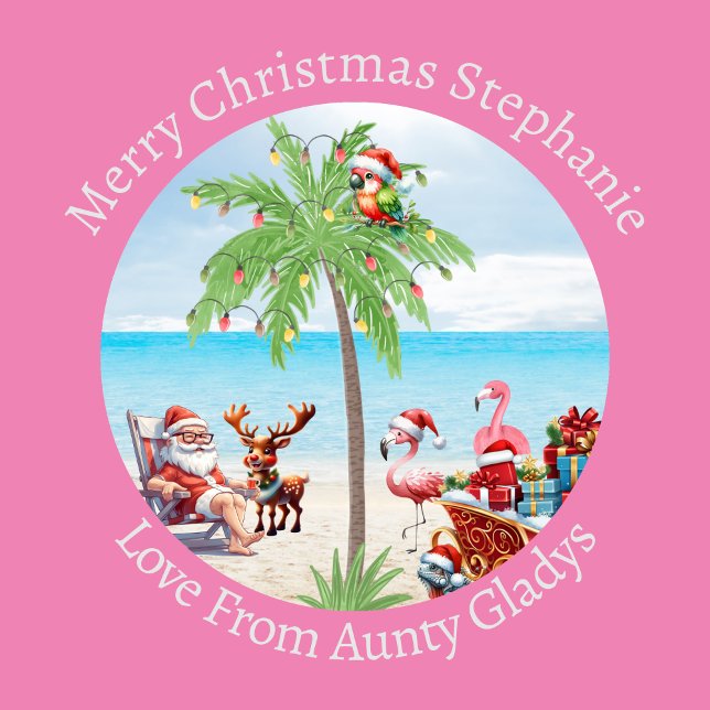 Gewohntes Tropenweihnachtsfest im Juli Party in Ro Geschenkpapier (Von Creator hochgeladen)