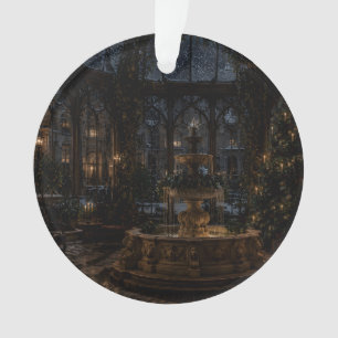 Gewölbte gotische Bibliotheksdekoration Ornament