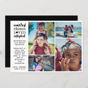 Gewollt Adoptiert 4 FotoCollage Ankündigung