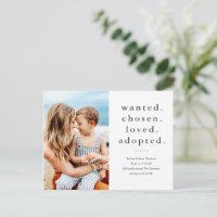 Gewollt ausgewählte Adoptiert Minimal-Foto-Adoptio