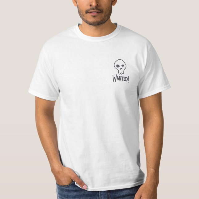 Gewollt, Beängstigender Schädel zu Shirt (Vorderseite)