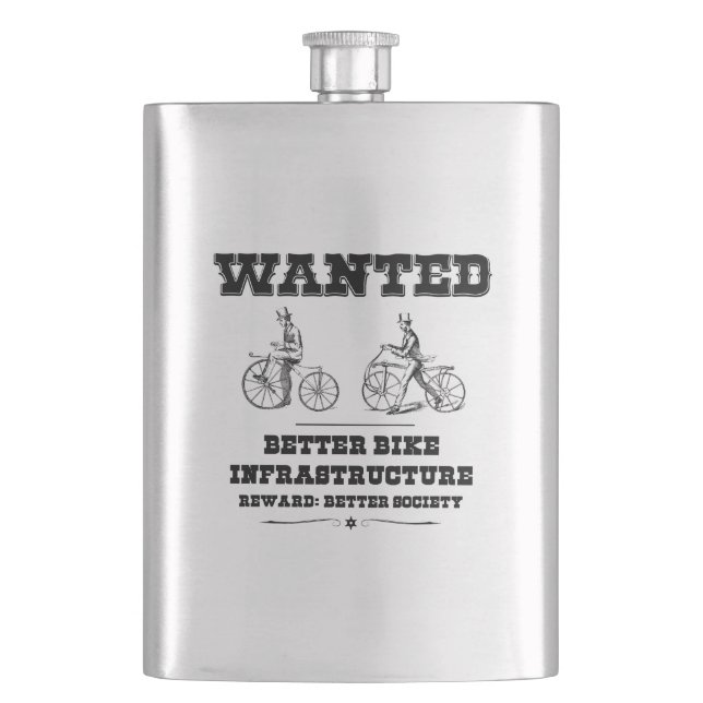 Gewollt bessere Bike-Infrastruktur Flachmann (Vorderseite)