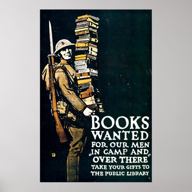 Gewollt Bücher - Vintager Erster Weltkrieg Poster (Vorne)