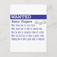 gewollt Bunco-Spieler