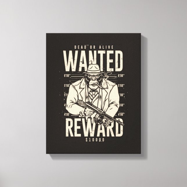 Gewollt Dead oder Live Mafia Canvas Print Leinwanddruck (Vorderseite)