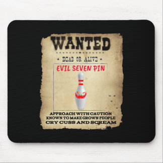 Gewollt Evil Seven Button Bowlers Damen Mens Funny Mousepad