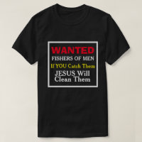 Gewollt Fischer männlicher Christlicher T - Shirt