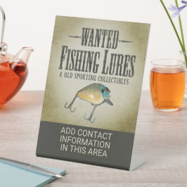 GEWOLLT: Fischfang und Sammlerstücke Sockelschild