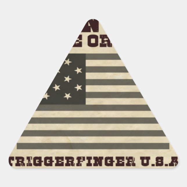 Gewollt Frieden Dreieckiger Aufkleber (Vorderseite)