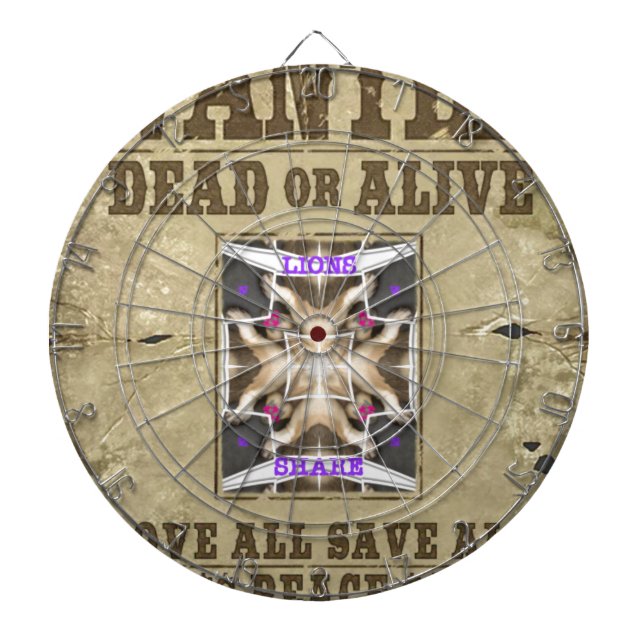 Gewollt Frieden, Liebe und Inspiration: Harmonie v Dartscheibe (vorne)