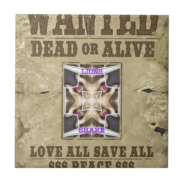 Gewollt Frieden, Liebe und Inspiration: Harmonie v Fliese (Vorderseite)