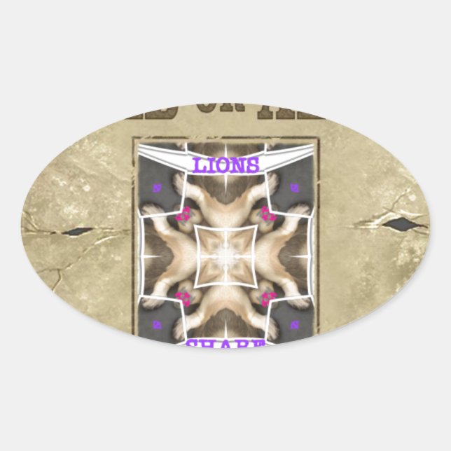 Gewollt Frieden, Liebe und Inspiration: Harmonie v Ovaler Aufkleber (Vorderseite)