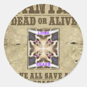 Gewollt Frieden, Liebe und Inspiration: Harmonie v Runder Aufkleber