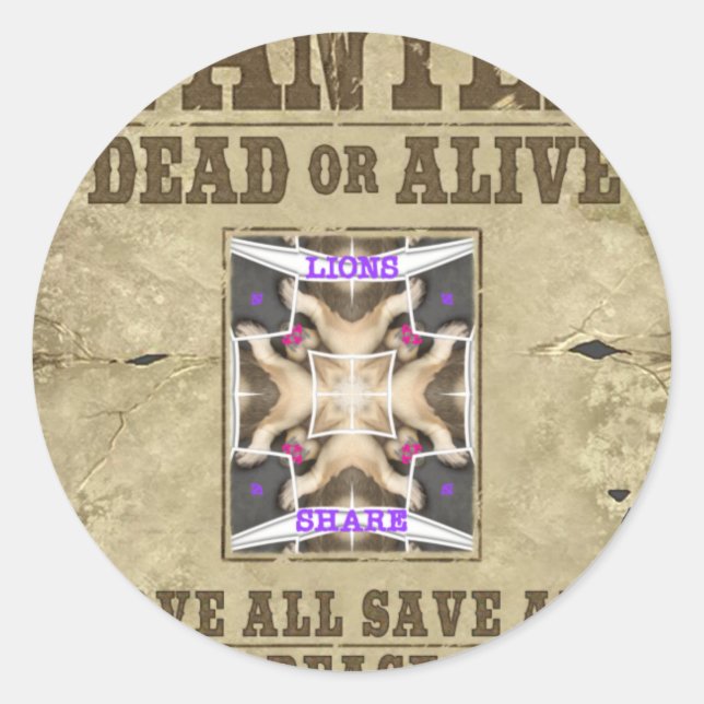 Gewollt Frieden, Liebe und Inspiration: Harmonie v Runder Aufkleber (Vorderseite)