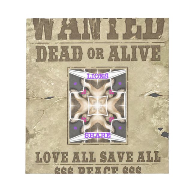 Gewollt Frieden Notizblock (Vorderseite)