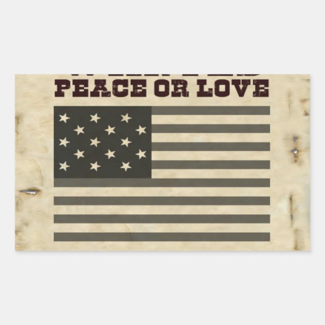 Gewollt Frieden Rechteckiger Aufkleber (Vorderseite)