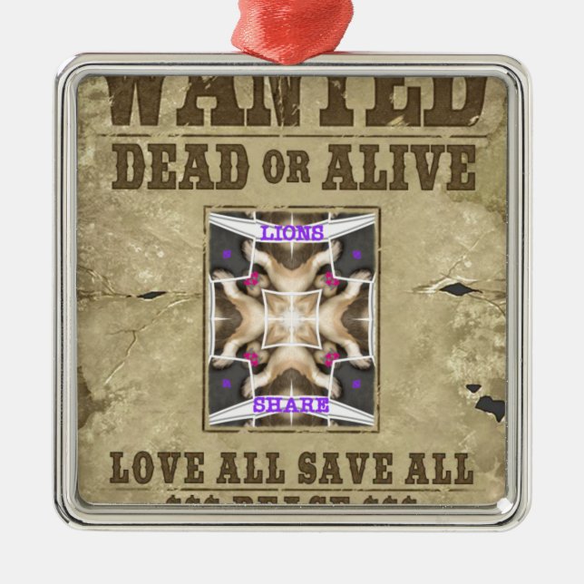 Gewollt Frieden Silbernes Ornament (Vorne)