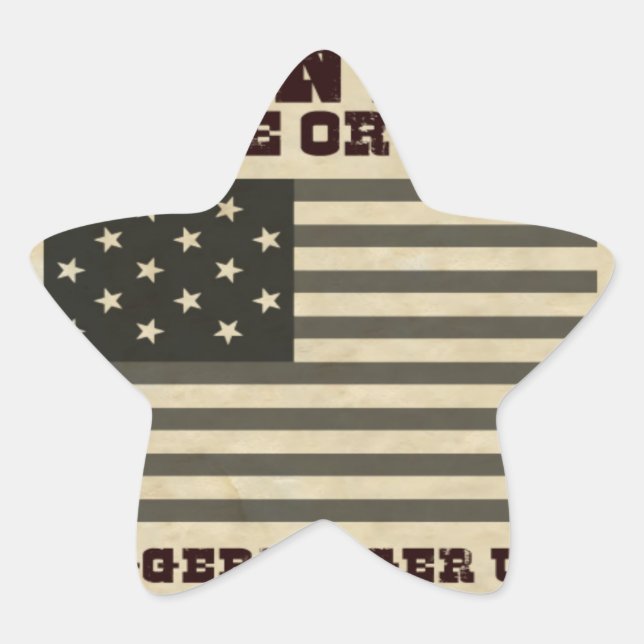 Gewollt Frieden Stern-Aufkleber (Vorderseite)