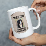 Gewollt für das Essen von Hausaufgaben-benutzerdef Kaffeetasse<br><div class="desc">Diese lustige Kaffee-Tasse ist bereit,  mit einem Foto Ihres Hundes (oder jedes andere Haustier) angepasst werden und ist im Stil von altmodischen Western gewollt Poster mit dem Text GEWOLLT ZUM ESSEN HAUSAUFGABEN. Auf beiden Seiten der Tasse erscheint das individuell gestaltete Poster.</div>