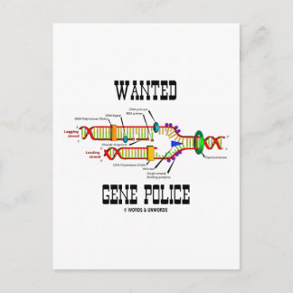 Gewollt Genpolizei (DNA Replication Spaß) Postkarte