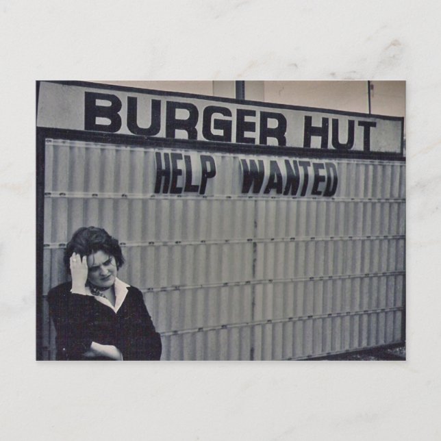 Gewollt Hilfe Postkarte (Vorderseite)