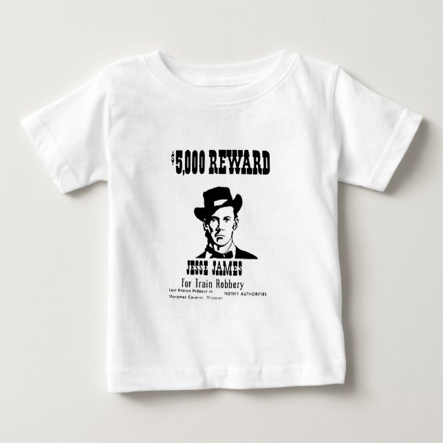 Gewollt Jesse James Baby T-shirt (Vorderseite)