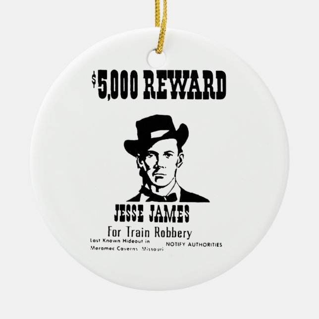 Gewollt Jesse James Keramik Ornament (Vorne)