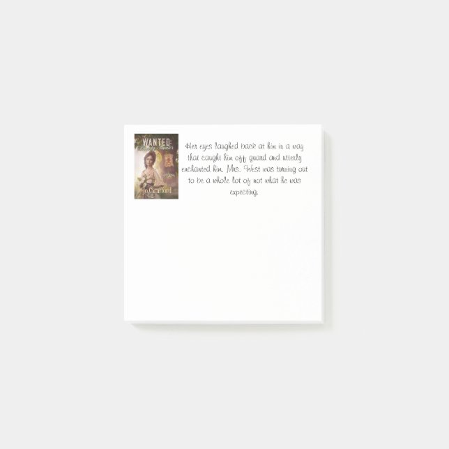 Gewollt: Kopfgeldjägerpost-itanmerkungen Post-it Klebezettel (Vorderseite)