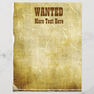 Gewollt Old West Theme Letterhead Stationierung