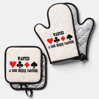 Gewollt Partner mit guten Hand Bridge Card Anzügen Ofenhandschuh & Topflappen-Set