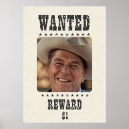 Gewollt Poster - Belohnung $1 - Vintager Old West 