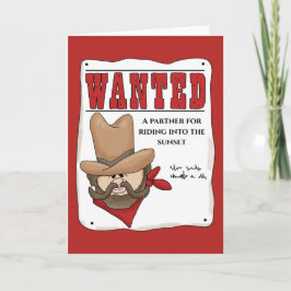 Gewollt Poster Cowboy Grußkarte Karte