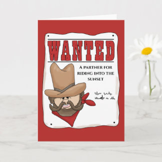 Gewollt Poster Cowboy Grußkarte Karte