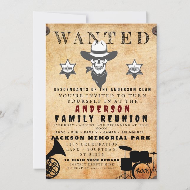 Gewollt Poster Family Wiedersehen Barbeque Einladu Einladung (Vorderseite)