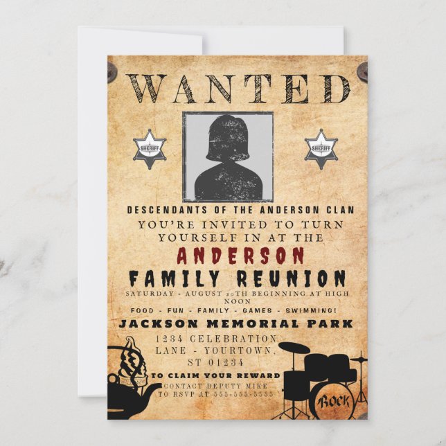 Gewollt Poster Family Wiedersehen Barbeque Einladu Einladung (Vorderseite)