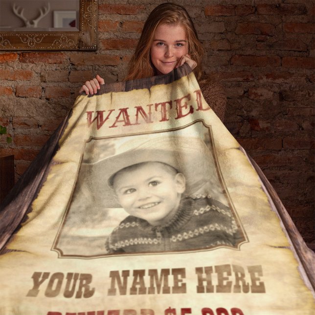 Gewollt Poster | Vintages Wildwestfoto-Meldebogen  Fleecedecke (Von Creator hochgeladen)