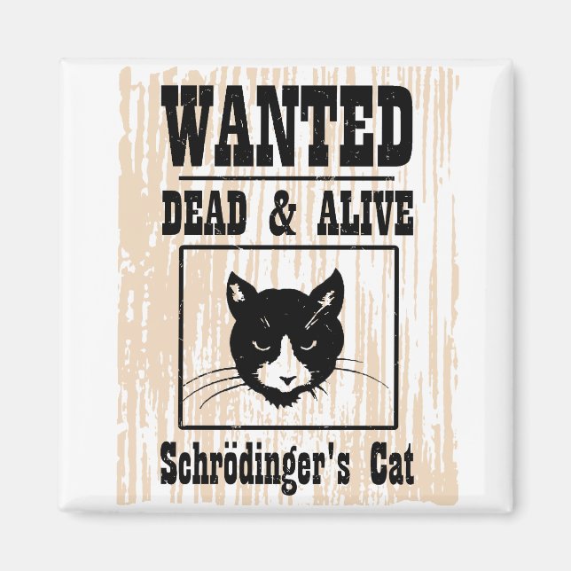 Gewollt Schrodinger-Katze Magnet (Vorne)