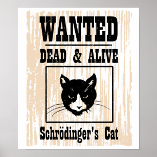 Gewollt Schrodinger-Katze Poster