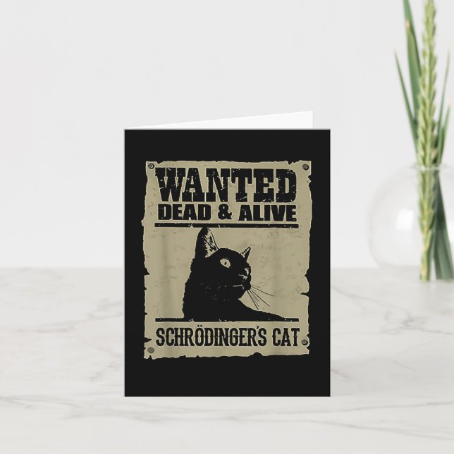 Gewollt Tote und lebende Schröder-Katze Karte (Vorderseite)