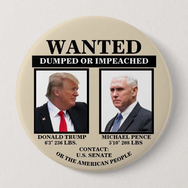 GEWOLLT: Trump und Pence Button (Vorderseite)