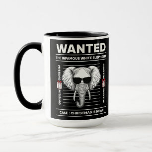 Gewollt Weißer Elefant Weihnachten Tasse