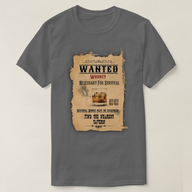 Gewollt Whiskey T-Shirt (Design vorne)