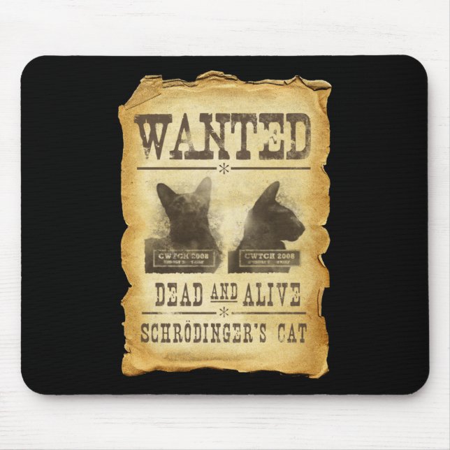 Gewollte Tote und lebendig.  Schroedingers Katze Mousepad (Vorne)