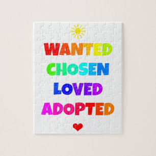 Gewolltes ausgesuchtes geliebtes adoptiertes puzzle